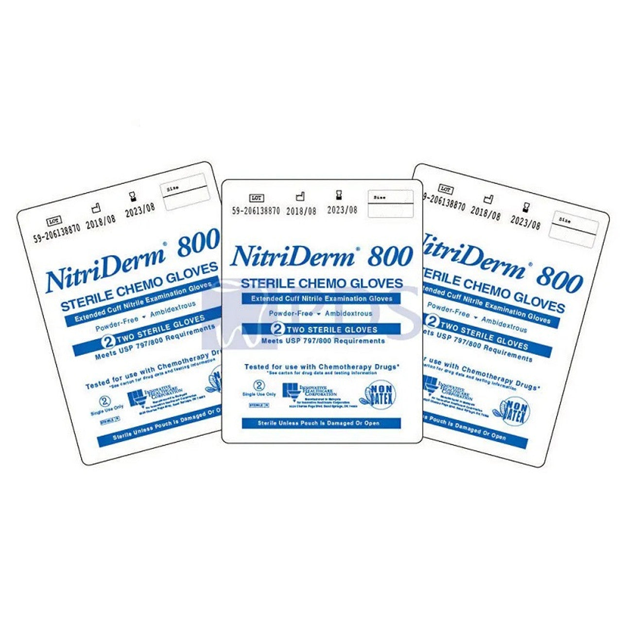 Gloves, Exam, Large, Nitrile, Chemo,  Sterile, PF, Pairs, Extended Cuff, USP 797/800, 50 pr/bg, 4 bg/cs