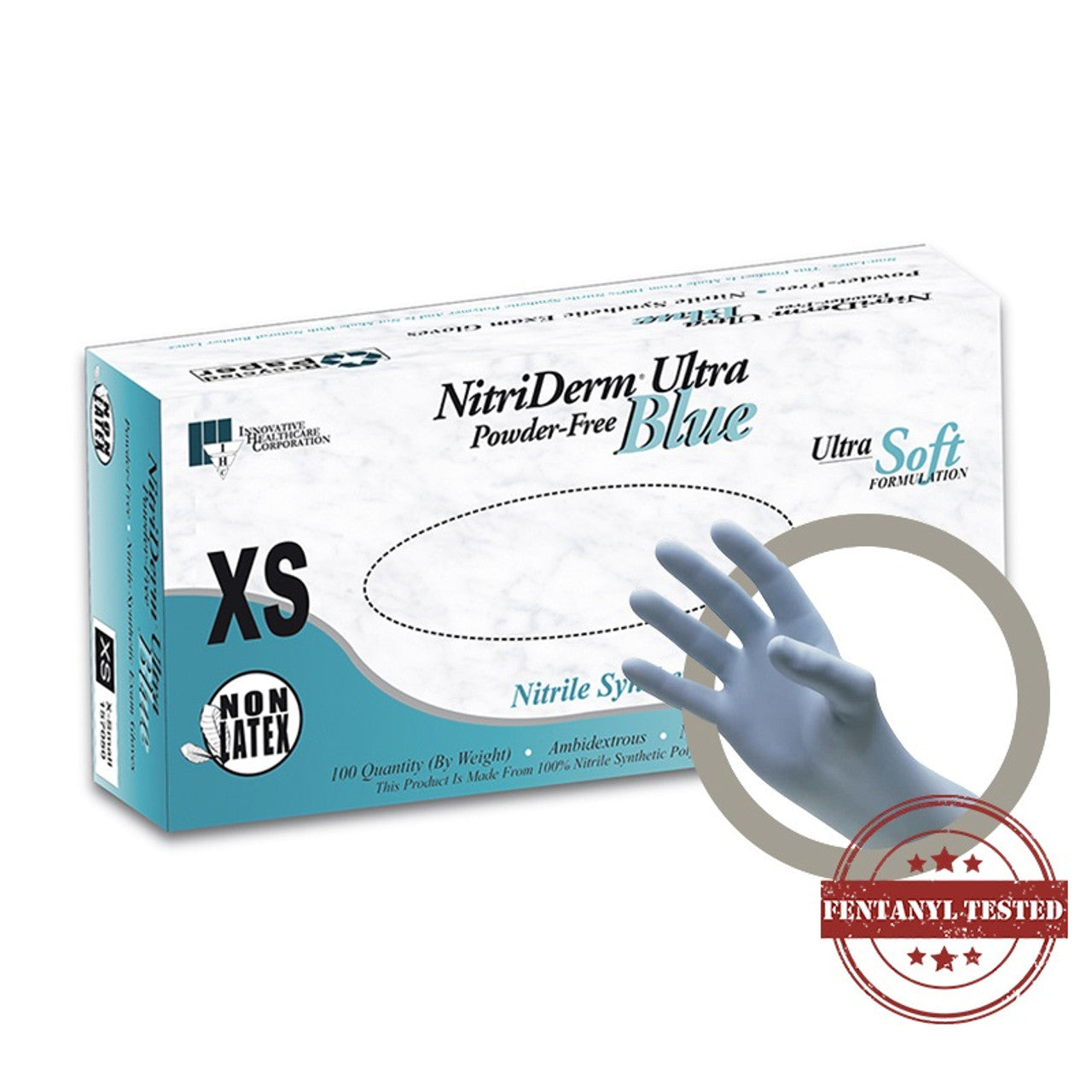 Glove, Nitrile Exam, Colloidal Oatmeal, Non-Sterile, Powder-Free (PF), X-Small, Soft Blue, Chemo Tested, 250/bx, 10 bx/cs
