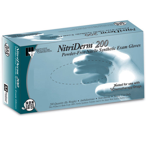 Gloves, X-Large, Exam, Nitrile, Non Sterile, PF, Textured, Blue, 200/bx, 10 bx/cs
