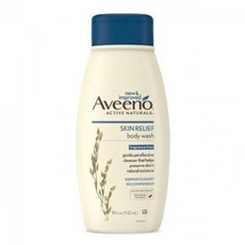 Body Wash, Aveeno Skin Relief, 12 fl oz, Fragrance Free, 12/cs (Continental US+HI Only) (Pricing Subject to Change without Prior Notification)