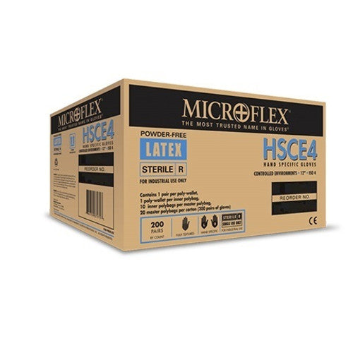 Exam Gloves, CleanRoom Class 10,  Sterile, Latex, Powder-Free, Silicone Free, 12", Packaged to Allow Aseptic Donning, Size 9, 10pr/polybag 20polybags/cs (US Only)