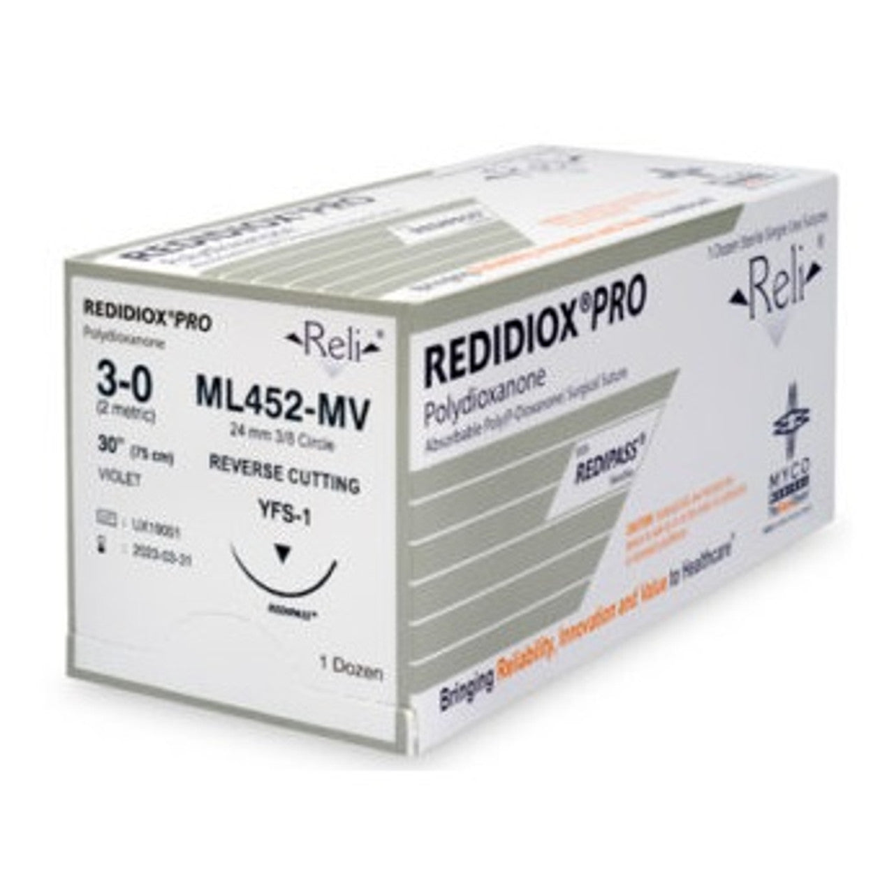 Suture, 3-0, Redidiox, Violet, Monofilament, 30", YFS-1, 12/bx (US Only)
