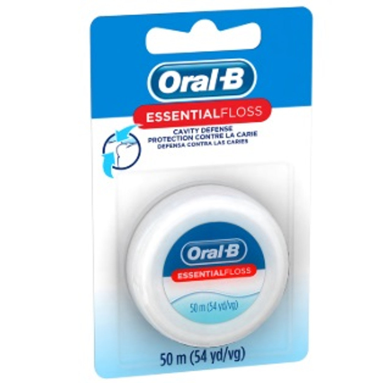 Oral-B Floss, Essential Cavitiy Protection, Unflavored, 55yd, 24/cs
