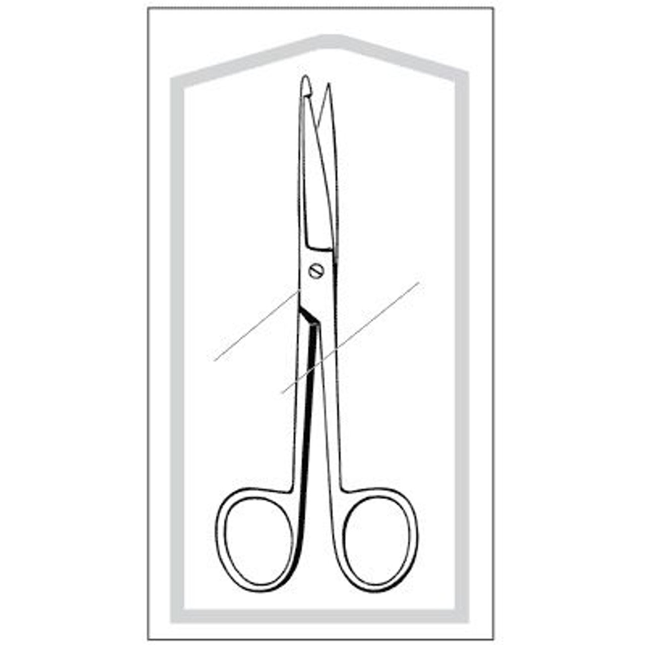 Knowles Bandage Scissors, Econo, Sterile, 5 1/2", Disposable, 50/cs