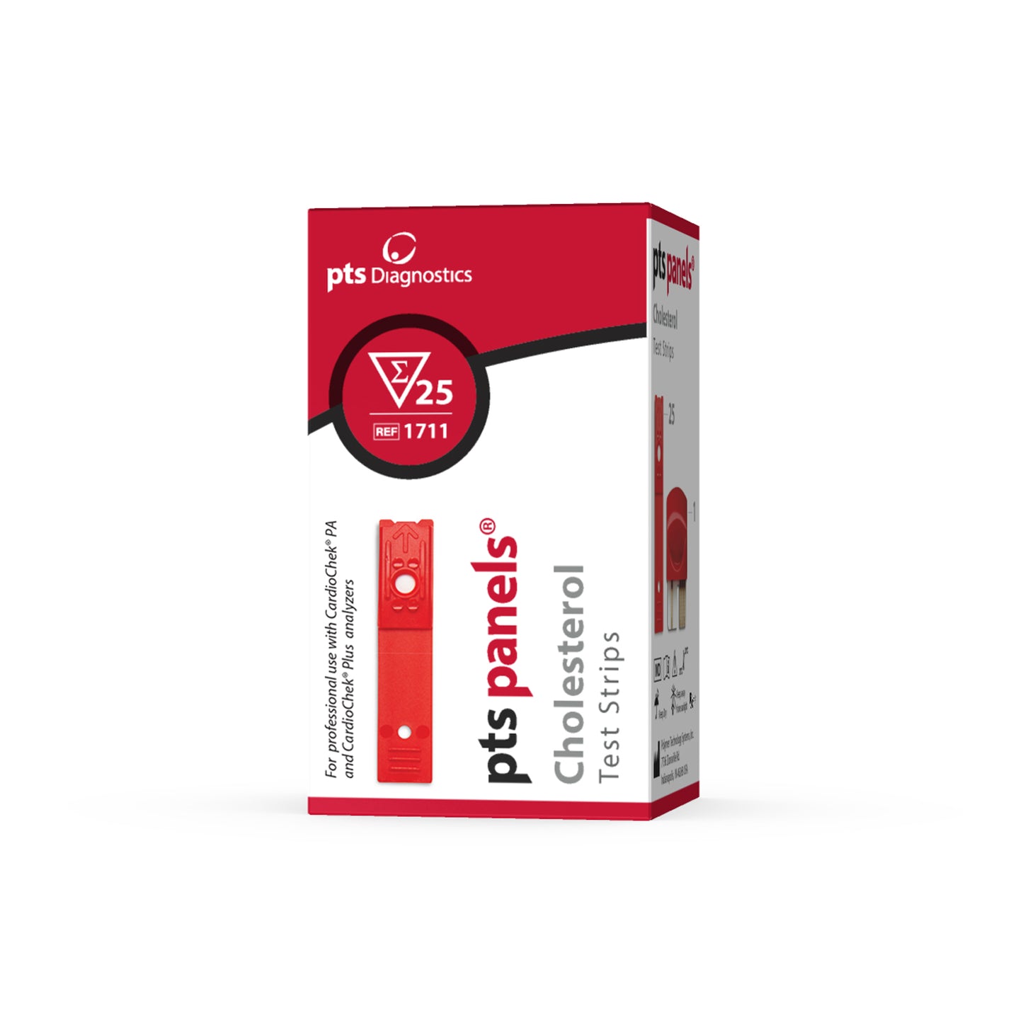 Total Cholesterol Test Strips, CLIA Waived, 25/bx (Distributor Agreement Required - See Manufacturer Details Page) (Short-Dated, Minimum Expiry Lead is 60 days; Non-returnable; Non-refundable) (Not Available For Sale into Canada)