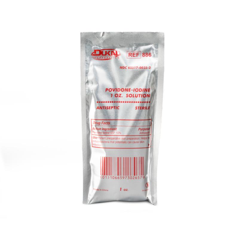 PVP-I Solution Pouch, 1 oz, 1/pch, 250 pch/cs