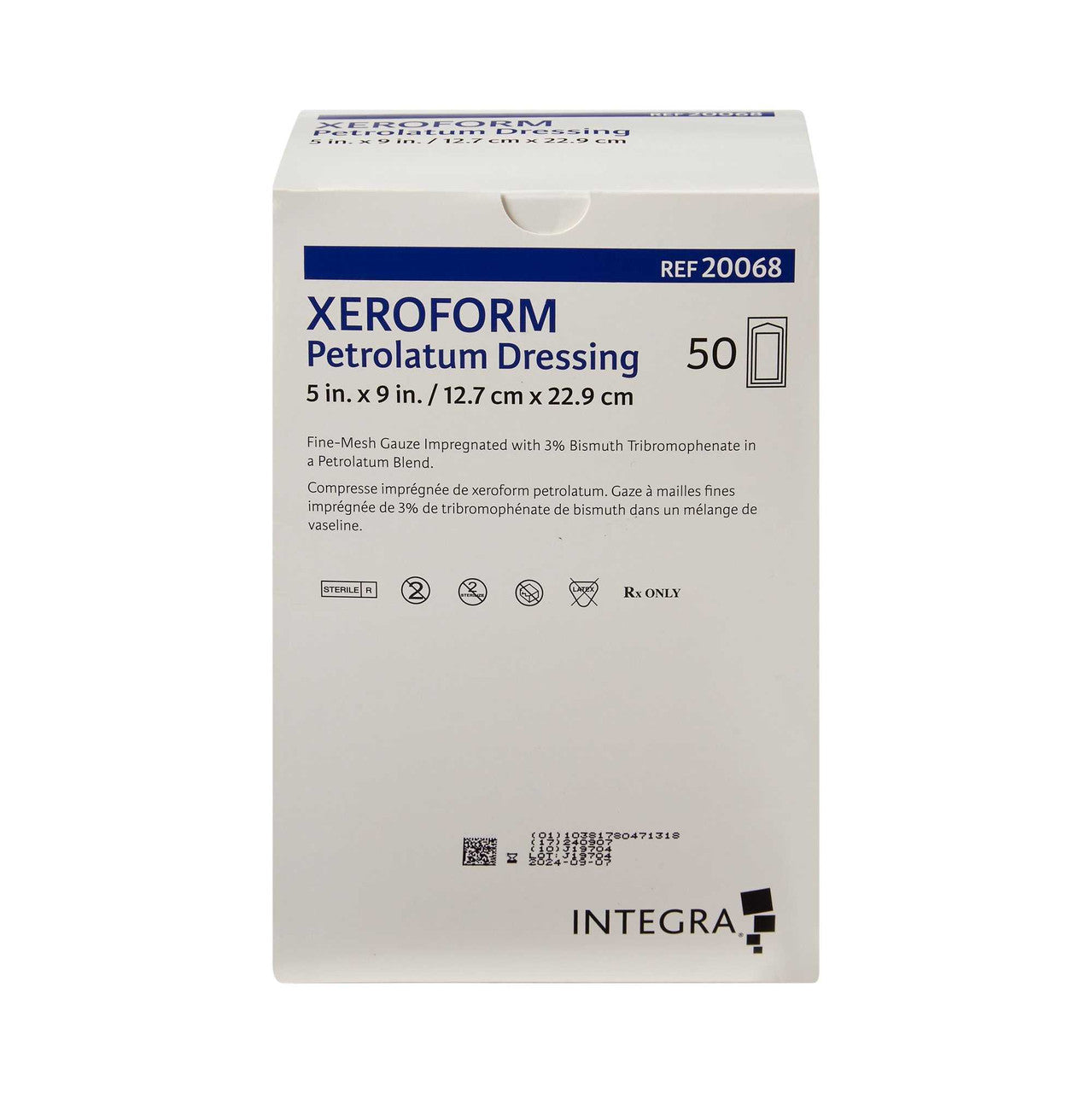 Petrolatum Gauze, 5" x 9", 50/bx, 4 bx/cs (20068)