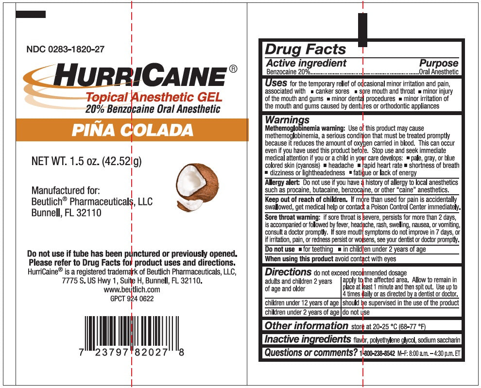 Topical Anesthetic Gel, 1.5oz Tube, Pina Colada (US Only)