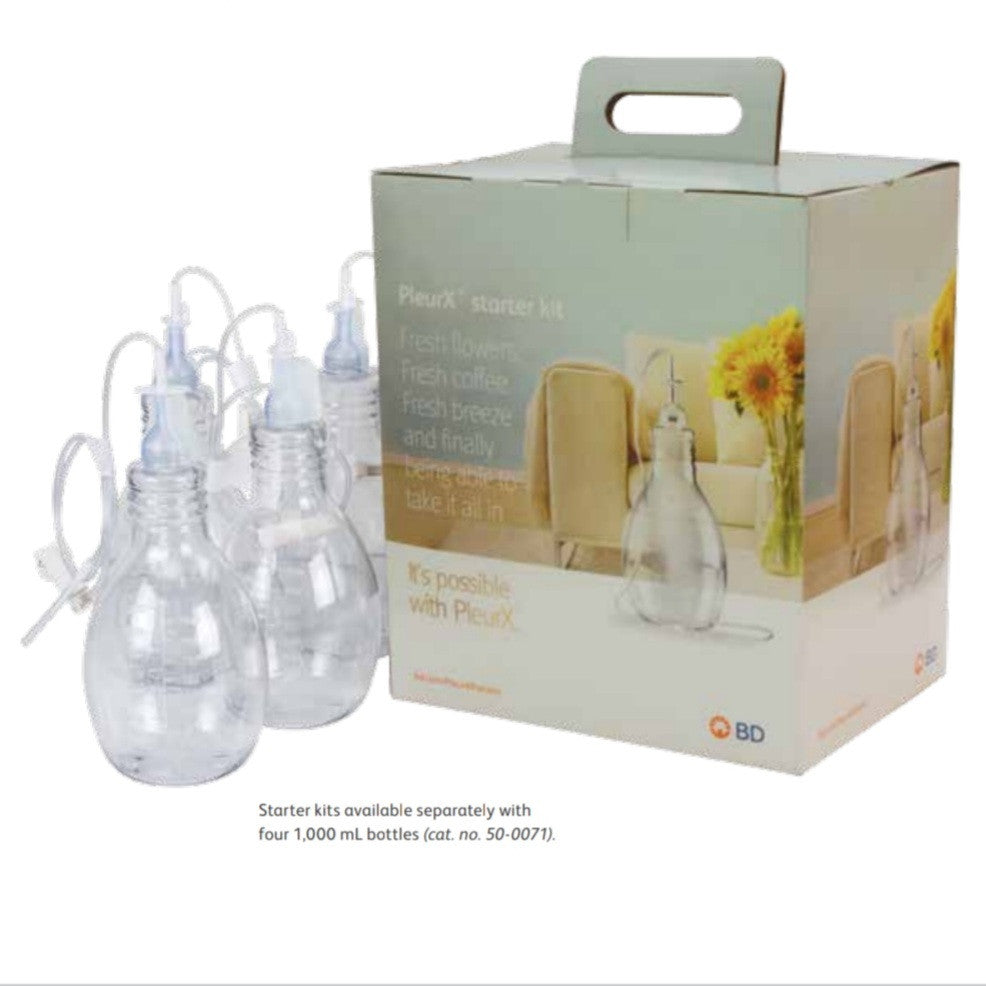 PleurX Starter Kit w/ (4) 1000ml Drainage Kits (Continental US Only) (Drop Ship Requires Pre-Approval)