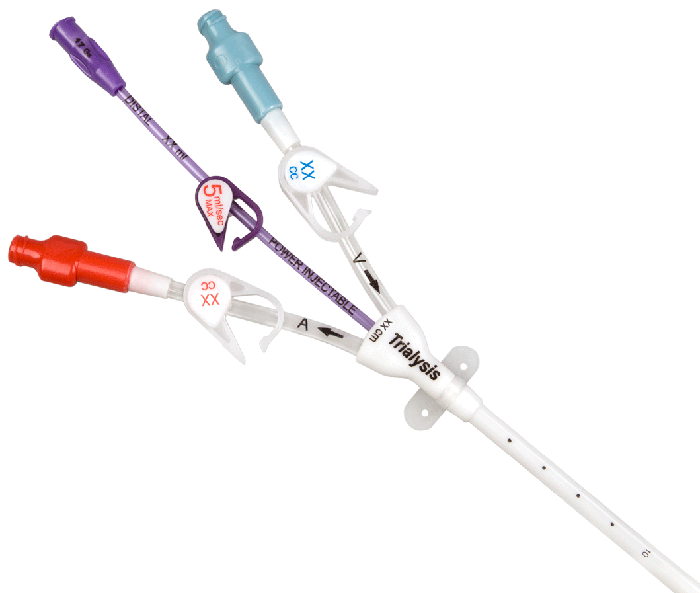 Power Trialysis Short-Term Straight Dialysis Catheter Tray, 13FR, 24cm Insertion Tray, 5/cs  (Temp Sensitive; Non-Returnable) (Continental US Only) (Drop Ship Requires Pre-Approval)