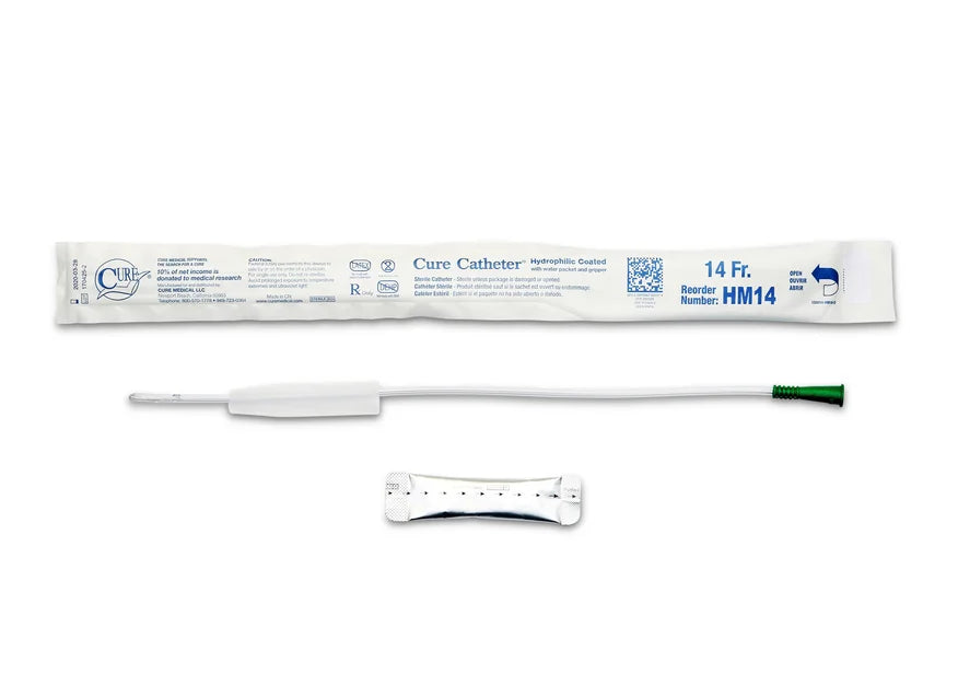 Catheter, Male, Hydrophilic Coated, Single-Use, 16", Straight Tip, 14FR, 30/bx, 10 bx/cs (Continental US Only)