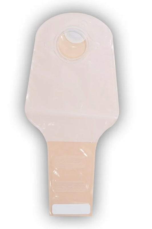 Drainable Pouch, 2-Piece, 12", 2-Sided Comfort Panel, Tail Clip, Opaque, 1 1/2" Flange, 10/bx (Continental US Only)