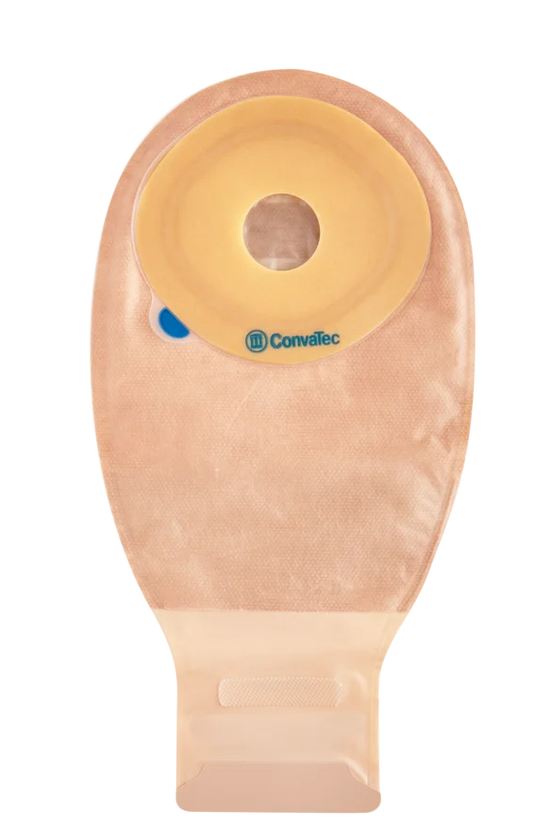 Drainable Pouch, 12", 2-Sided Comfort Panel, Pre-Cut Modified Stomahesive Skin Barrier, InvisiClose Tail Closure, Transparent, 1 3/8" Stoma, No Tape Collar, 10/bx (Continental US Only)