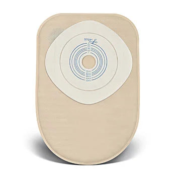 One-Piece Closed-End Pouch with Pre-Cut Stomahesive Skin Barrier, No Tape Collar, 8" Pouch with 1-Sided Comfort Panel and Filter, Opaque, 1 3/4" Stoma Opening, 15/bx (Continental US Only) (To Be DISCONTINUED)