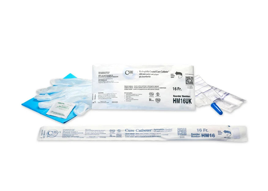 Catheter Kit, Male, Hydrophilic Coated, Single-Use, 16", Straight Tip, 16FR, 30/bx, 3 bx/cs (Continental US Only)