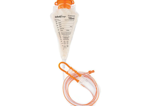 Infinity Orange Enteral Pump Delivery Set with ENFit Connector, 100mL, 30/cs (US Only)