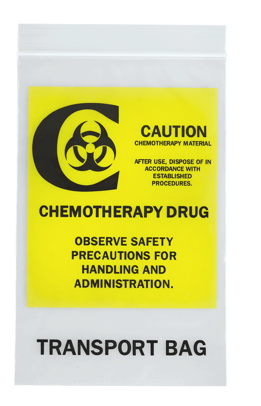 Chemotherapy Reclosable Transport Bag, 6" x 9",  4 mil, 1000/cs (DROP SHIP ONLY)