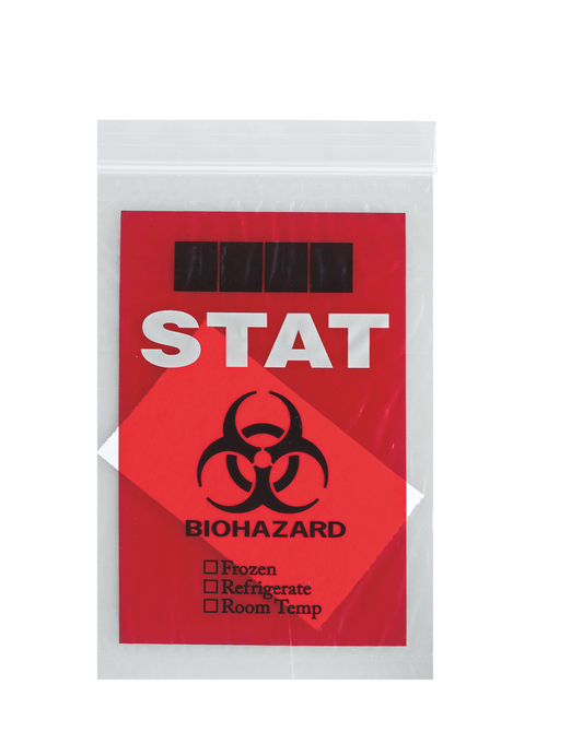Specimen Transport Bag, Zip Lock, w/ Biohazard Symbol, 20"x24", 250/cs (DROP SHIP ONLY)