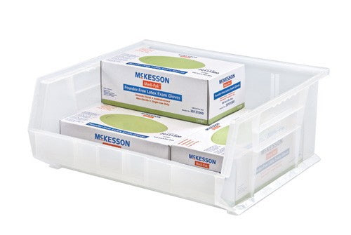 Bin, 14.75"L x 16.5"W x 7"H, Clear, 6/ctn (DROP SHIP ONLY)