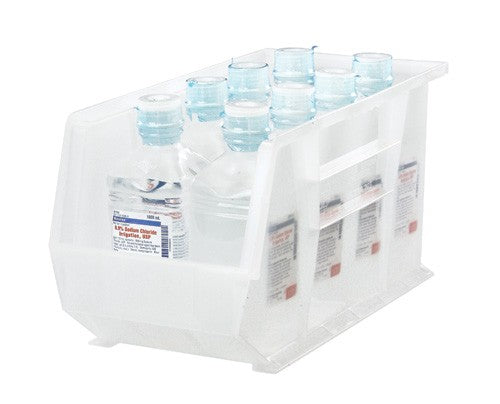 Bin, 18"L x 8.25"W x 9"H, Clear, 6/ctn (DROP SHIP ONLY)