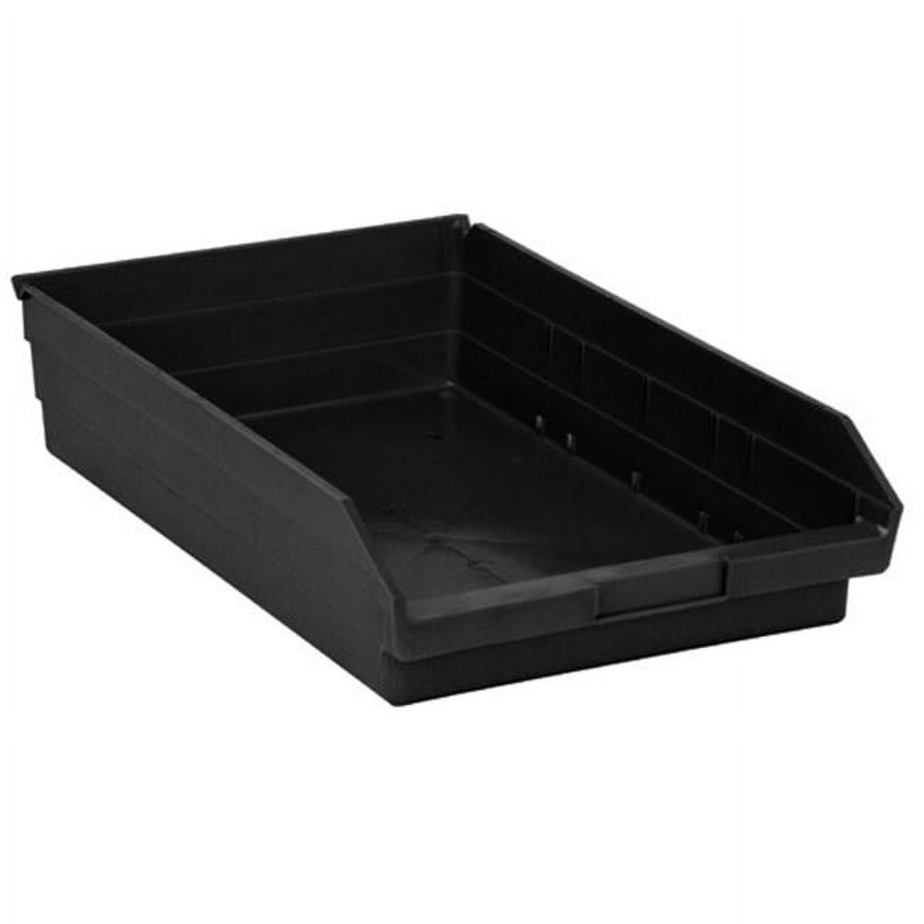 Shelf Bin, 17 7/8" x 11 1/8" x 4", Black, 8/ctn (DROP SHIP ONLY)