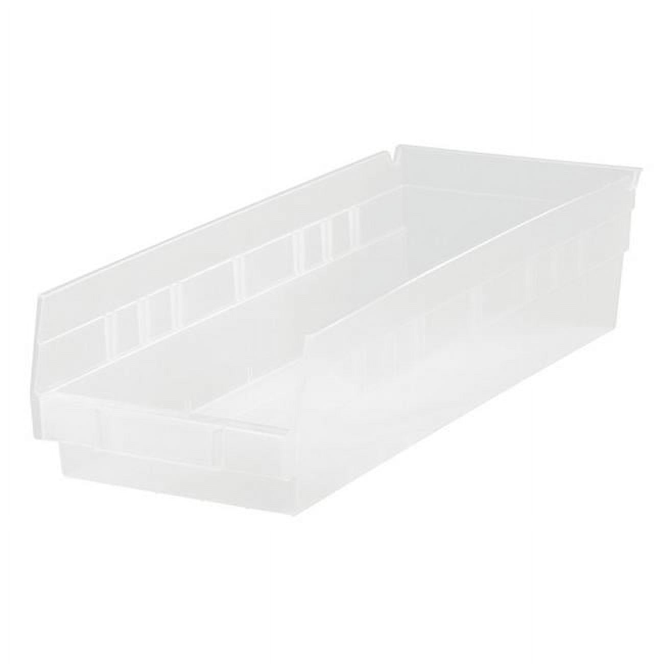 Shelf Bin, 17 7/8" x 8 3/8" x 4", Clear, 10/ctn (DROP SHIP ONLY)