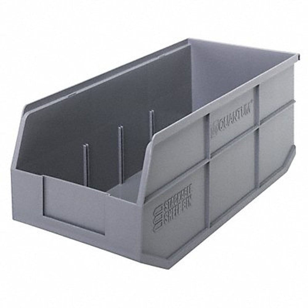 Stackable Shelf Bin, 18" x 8.25" x 7", Gray, 6/ctn (DROP SHIP ONLY)