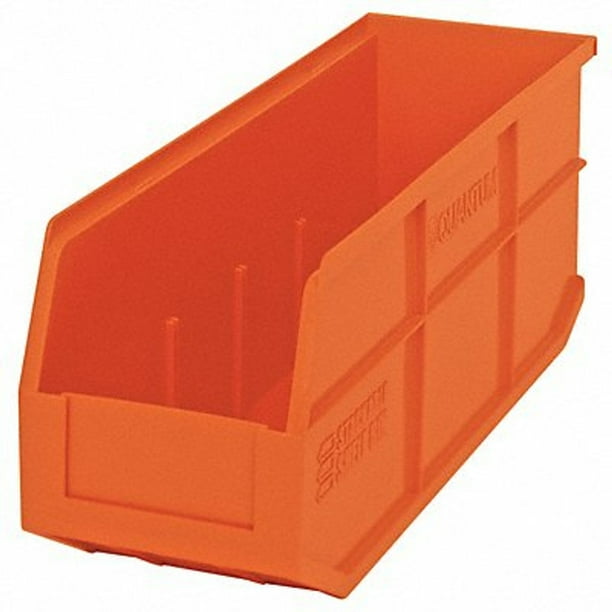 Stackable Shelf Bin, 18" x 6" x 7", Orange, 6/ctn (DROP SHIP ONLY)