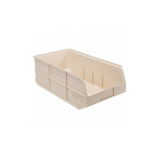 Stackable Shelf Bin, 20.5" x 11" x 7", Ivory, 6/ctn (DROP SHIP ONLY)