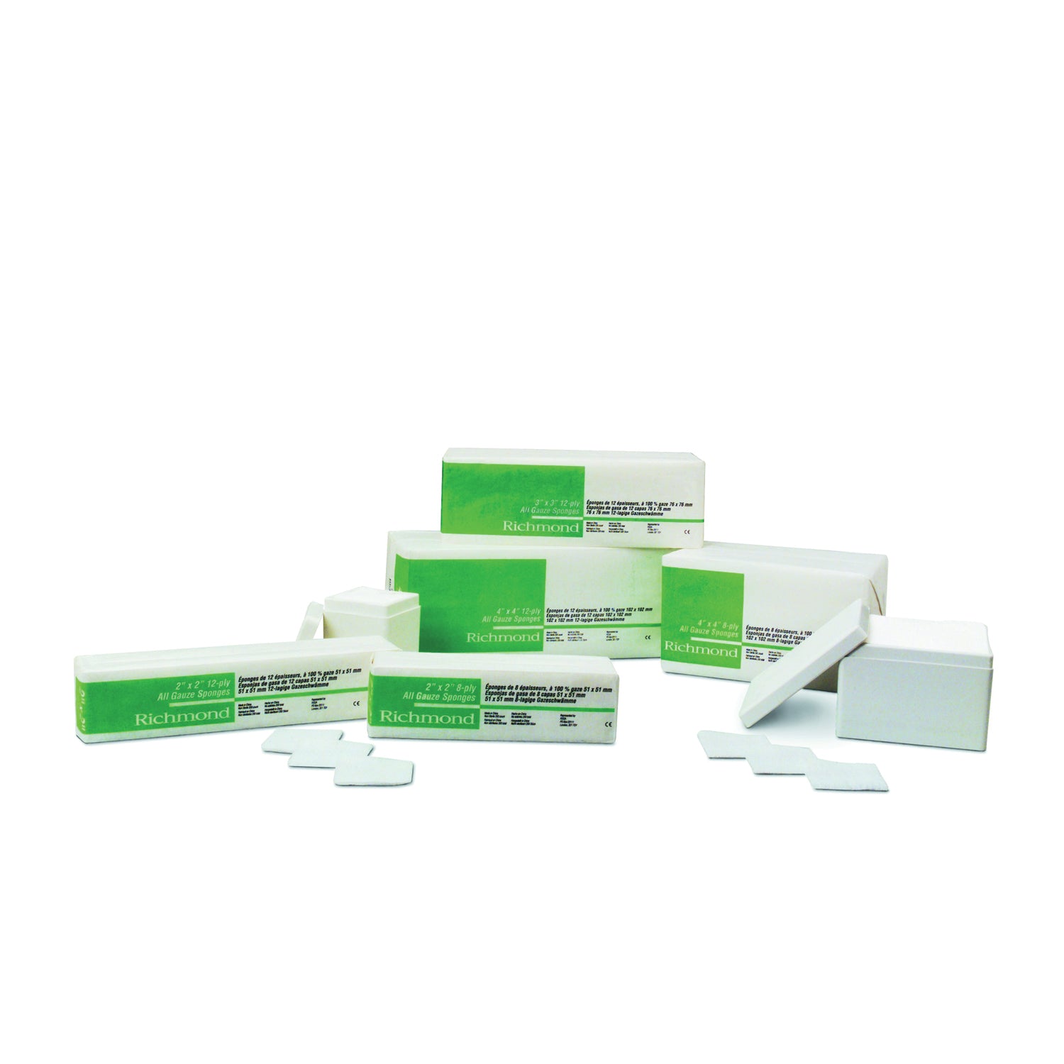 All Gauze Sponge, 3" x 3", 12-Ply, Non-Sterile, 200/slv, 20 slv/cs