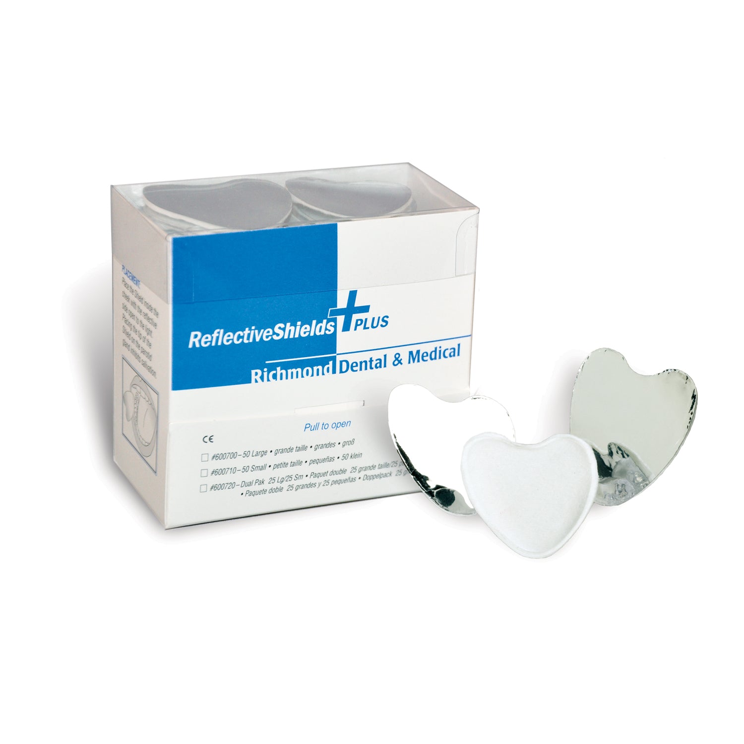 Reflective Shield Dual Pack, (25) Large & (25) Small, 50/bx
