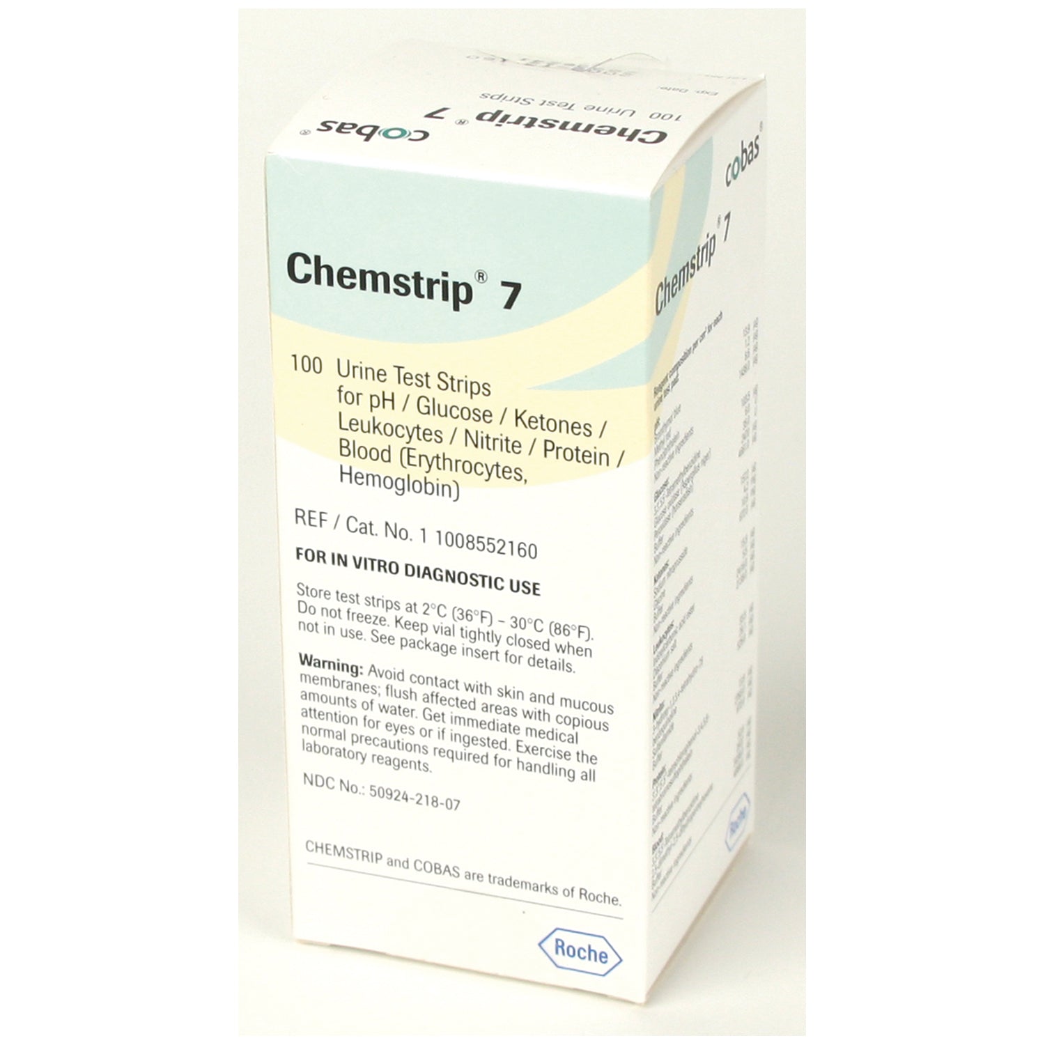 Chemstrip 7 (Leukocytes, pH, Protein, Glucose, Nitrite, Ketone, Blood), CLIA Waived, 100/vial (Minimum Expiry Lead is 90 days) (Item is Non-Returnable) (Continental US Only)