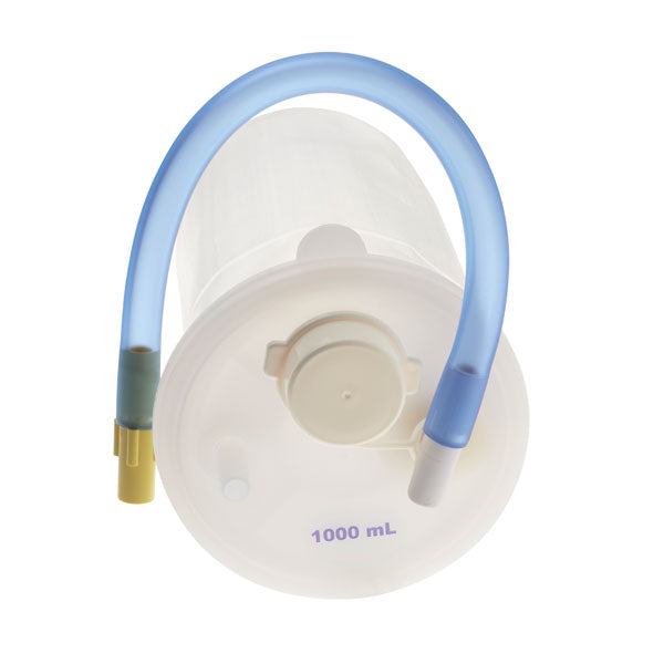 Speciman Trap, 4 inch, Pour Spout Cover with 3/8 inch Port, Tethered Cap, Non-Sterile, Disposable, Latex DEHP & BPA Free, 24/cs