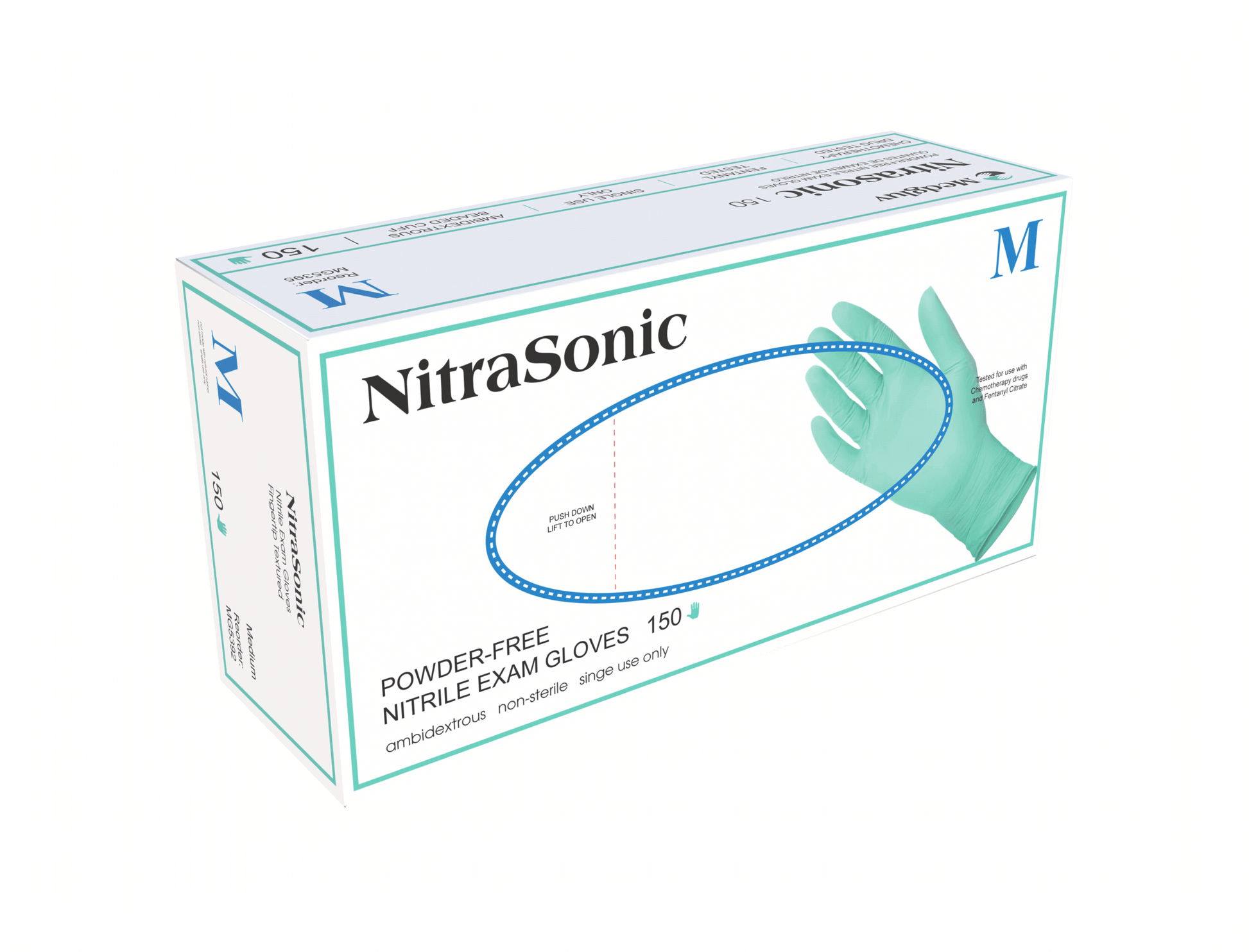 Exam Glove, Nitrile, 2X-Large, Powder-Free, Textured, 5ml Chemo & Fentanyl Tested, 130/bx, 10 bx/cs