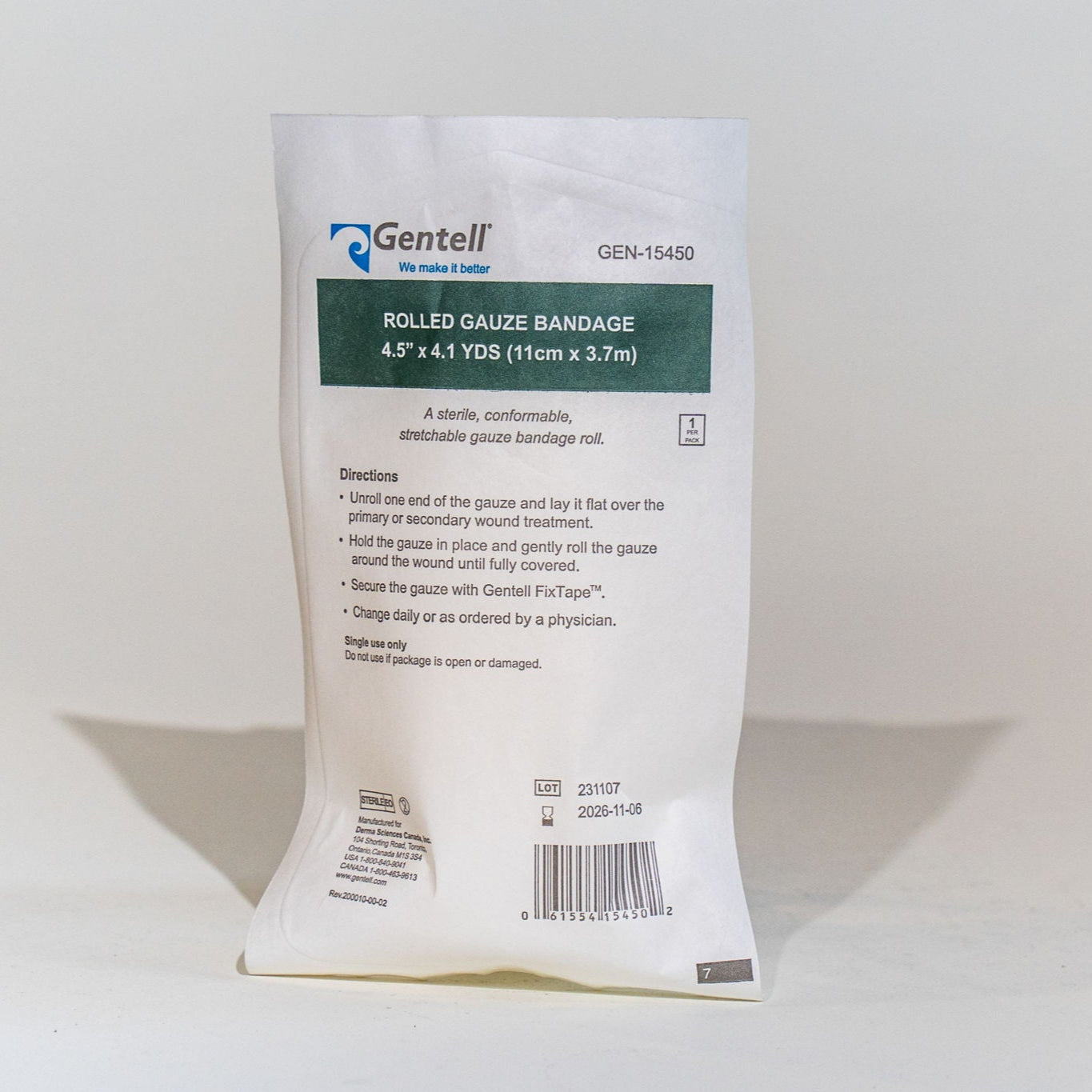 Rolled Gauze, 4.5" x 4.1yds, 30/pk