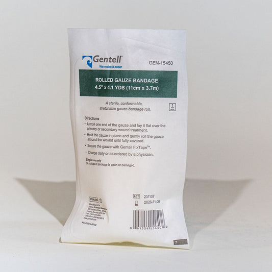 Rolled Gauze, 4.5" x 4.1yds, 30/pk