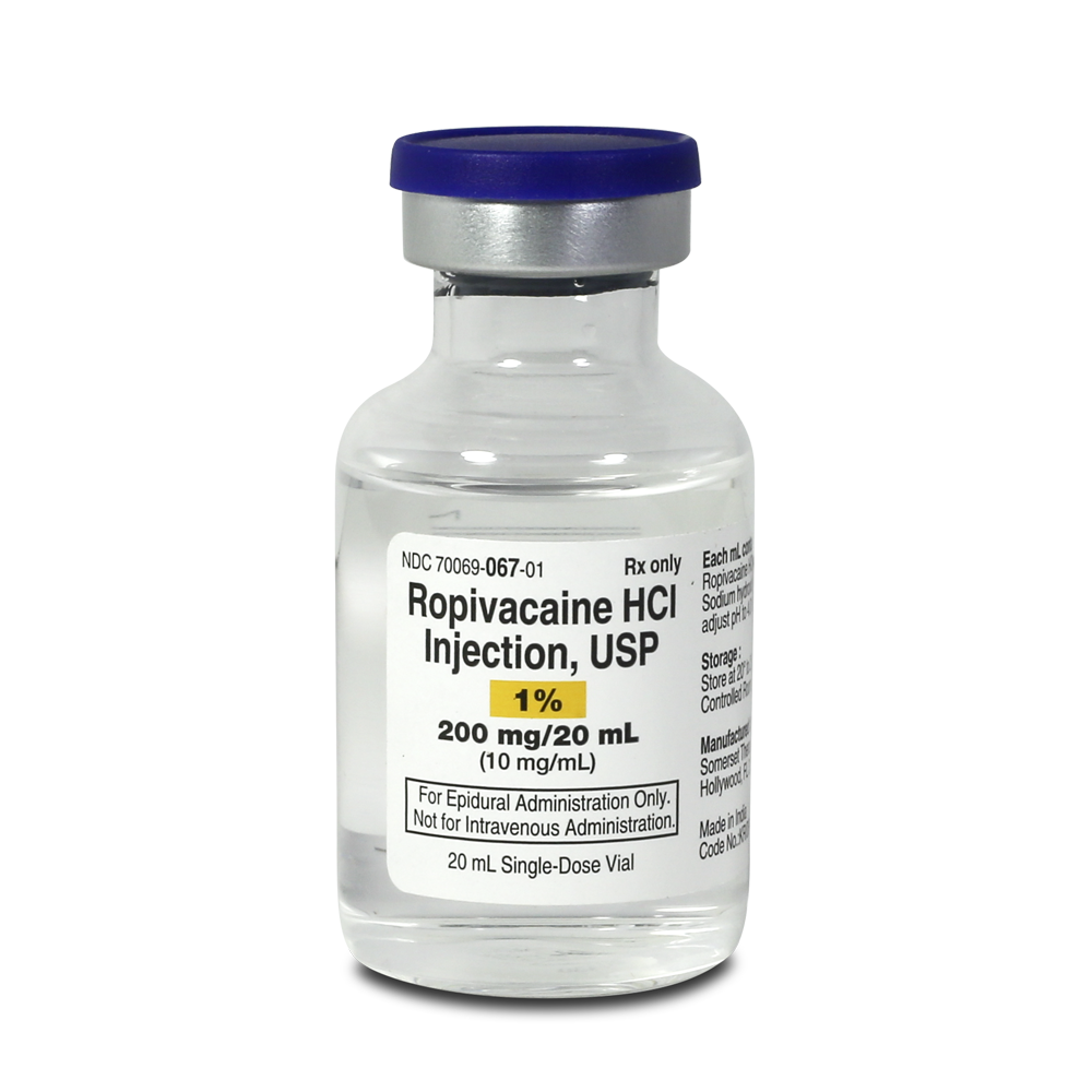 Ropivacaine HCl, 10mg/ml, 20 ml, SDV, 10/ct (Rx) (US Only, Excluding IN and ND) (Product is Non-Returnable)