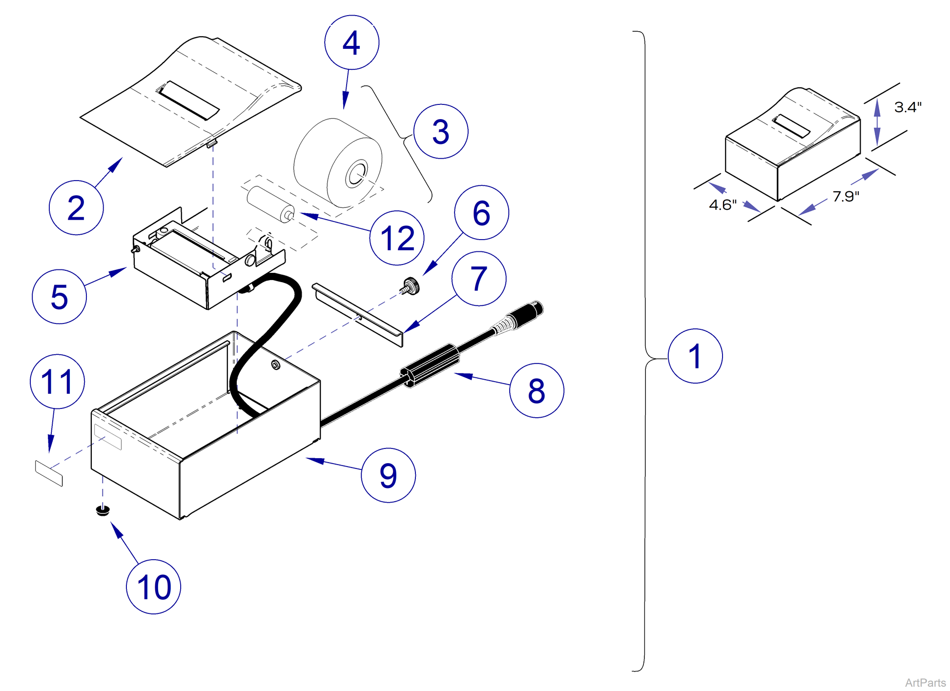 Printer Cover Plate (US Only) (DROP SHIP ONLY) (Delivery Info Sheet Required)