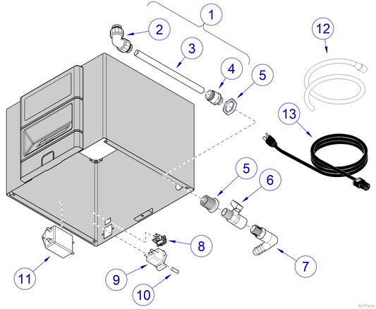 QuickClean Ultrasonic Cleaner, 6.6gal, Recessed Unit (US Only) (DROP SHIP ONLY) (Delivery Info Sheet Required)