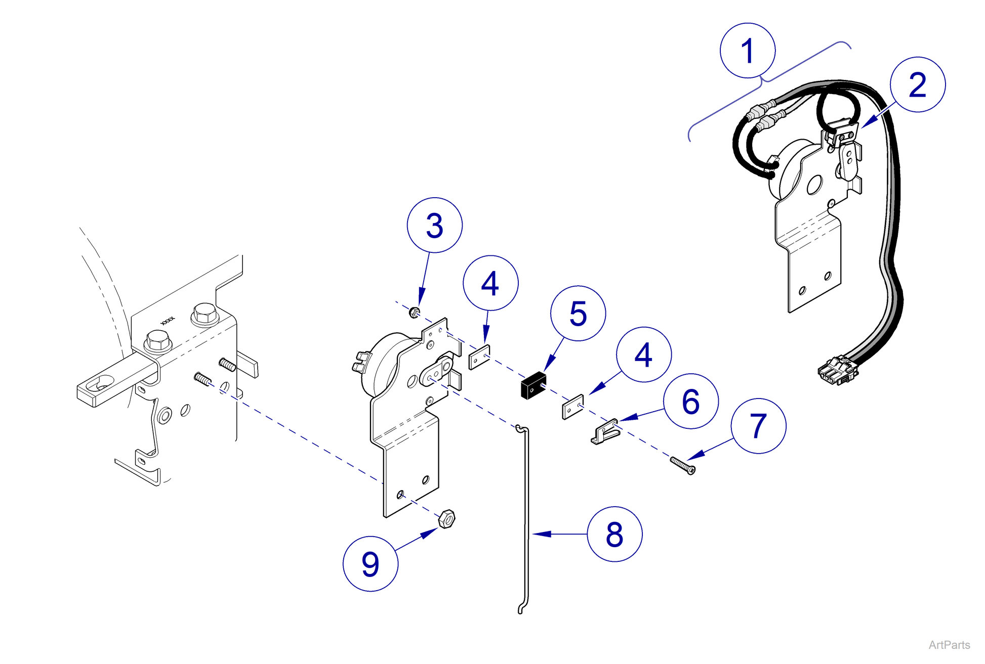 Wire Harness, Door Motor, SWIT, 992 - Repair Parts - Sterilizer (US Only) (DROP SHIP ONLY) (Delivery Info Sheet Required)