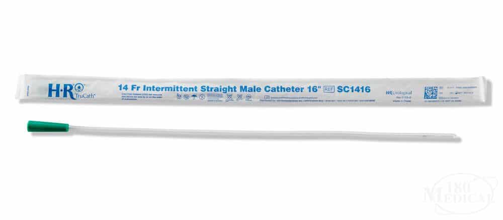 TruCath Intermittent Straight Male Catheter, 14fr, 16", 30/bx, 10bx/cs