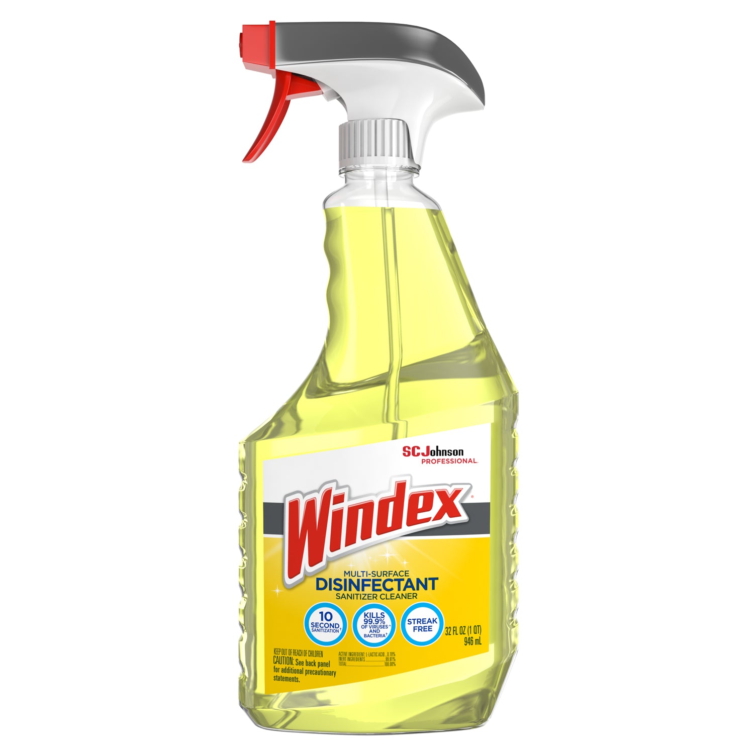 Windex Multisurface Disinfectant Sanitizer Cleaner, Trigger, 32oz, 8/cs 