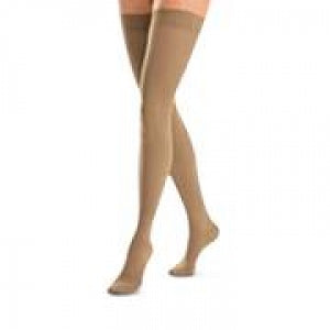 Compression Hose, Thigh High, 30-40 mmHG, Open Toe, Honey, Medium (Continental US Only)