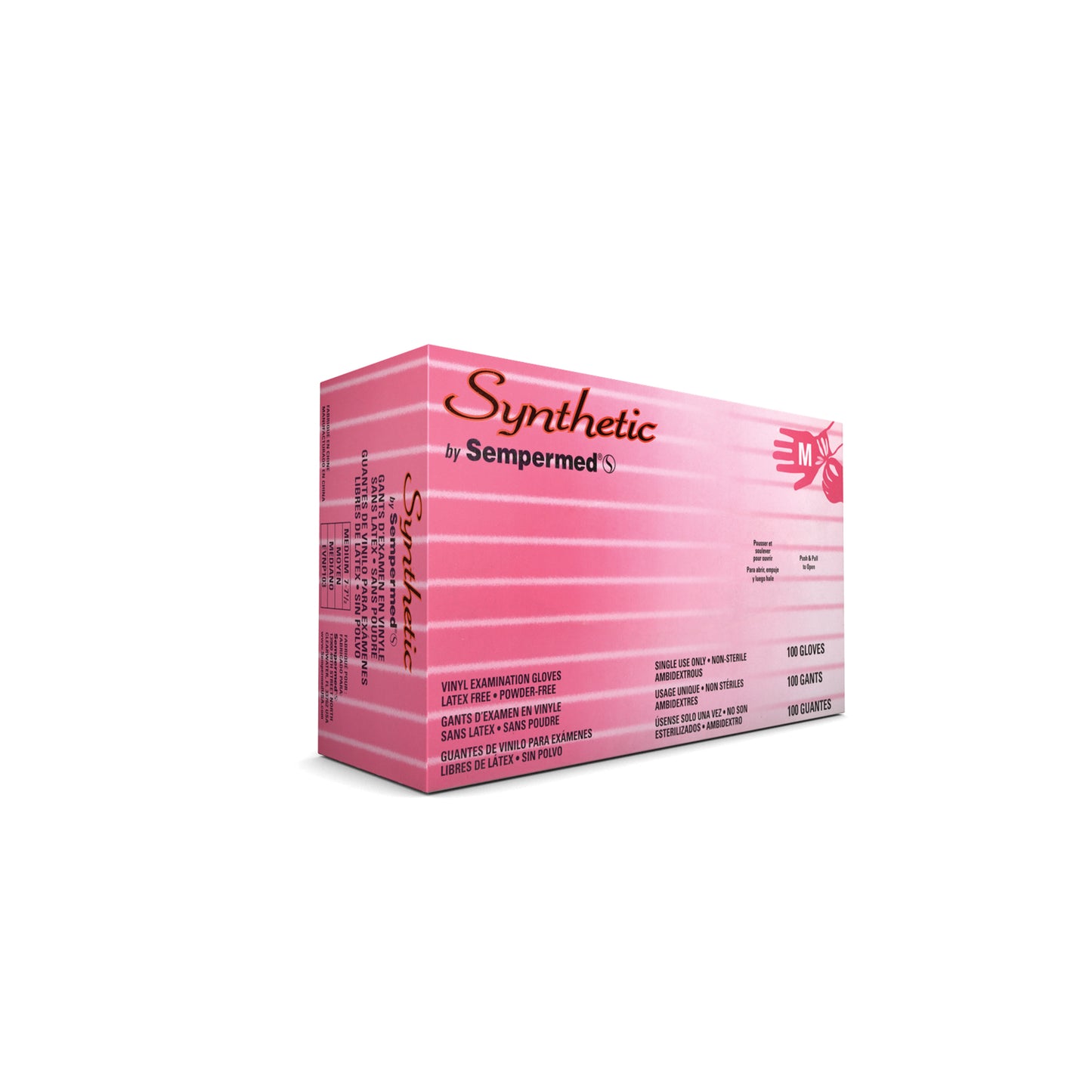 Exam Glove, Vinyl, Smooth, Medium, Powder Free (PF), Beaded Cuff, Ambidextrous, 100/bx, 10 bx/cs (70 cs/plt)