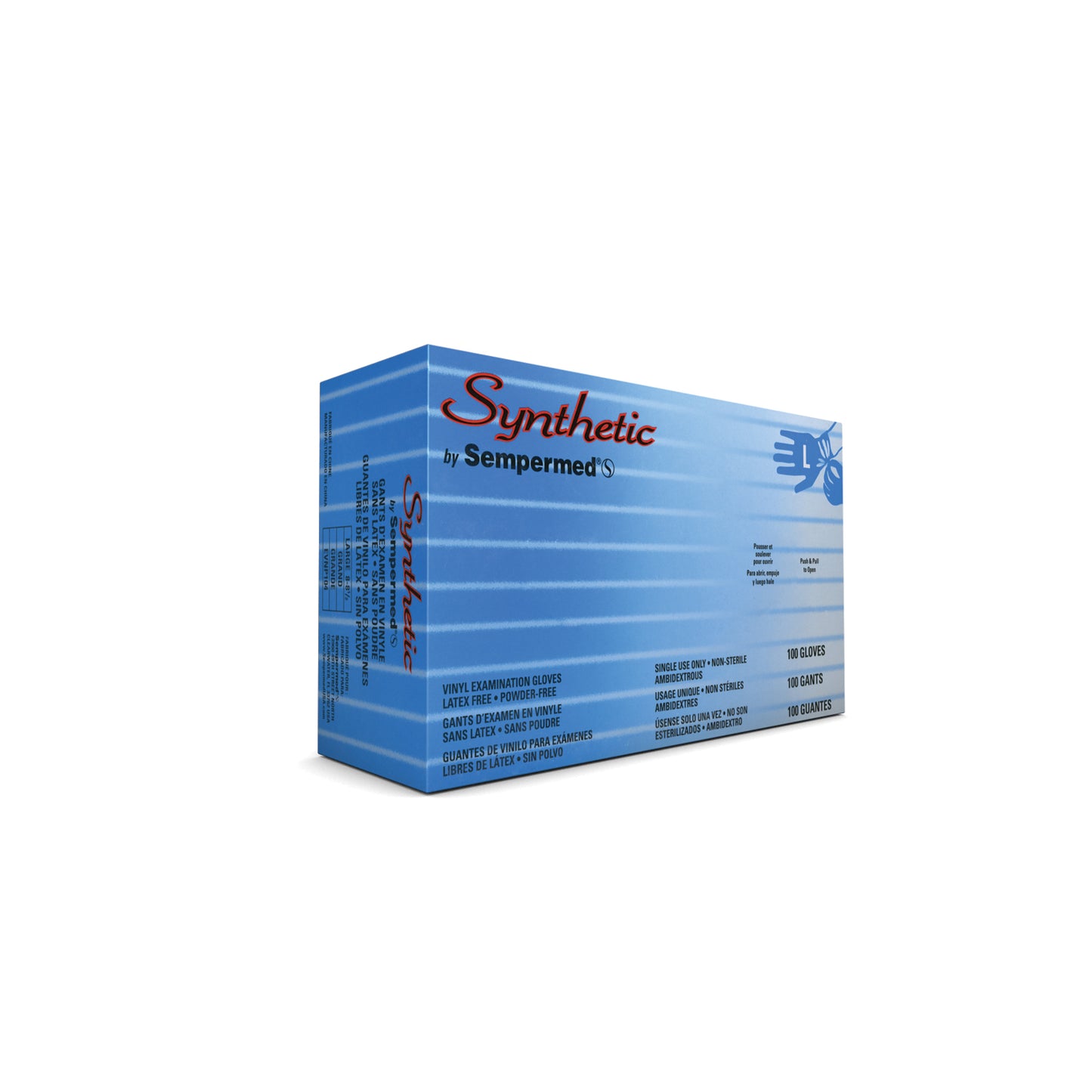Exam Glove, Vinyl, Smooth, Large, Powder Free (PF), Beaded Cuff, Ambidextrous, 100/bx, 10 bx/cs (70 cs/plt)