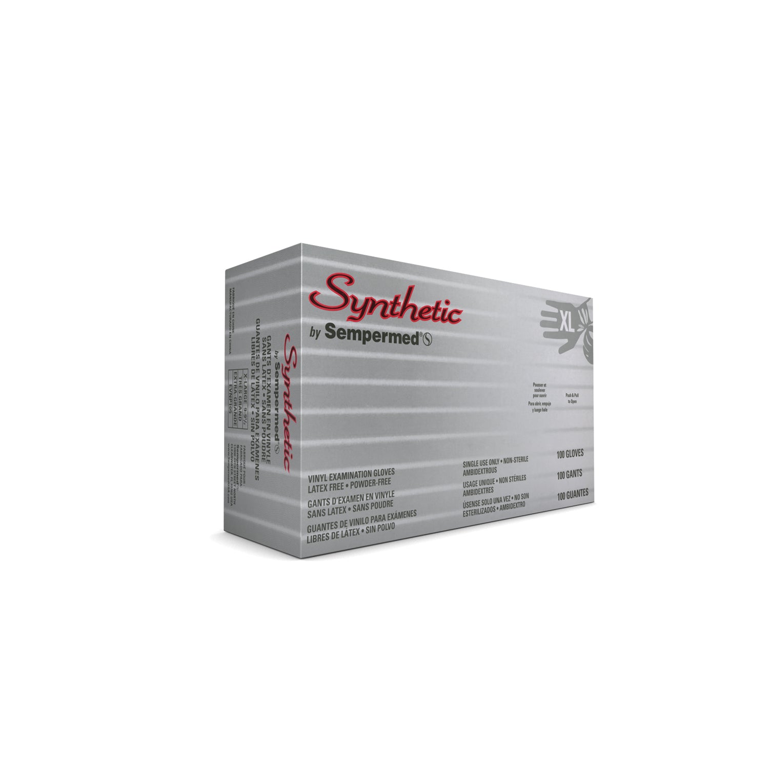 Exam Glove, Vinyl, Smooth, X-Large, Powder Free (PF), Beaded Cuff, Ambidextrous, 90/bx, 10 bx/cs (70 cs/plt)