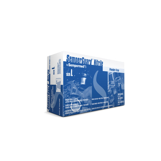 Glove, Disposable, Nitrile, Large, Powder Free (PF), Textured Fingers, Beaded Cuff, Ambidextrous, 100/bx, 10 bx/cs (On Manufacturer Backorder - estimate date of availability is late 9/2024)