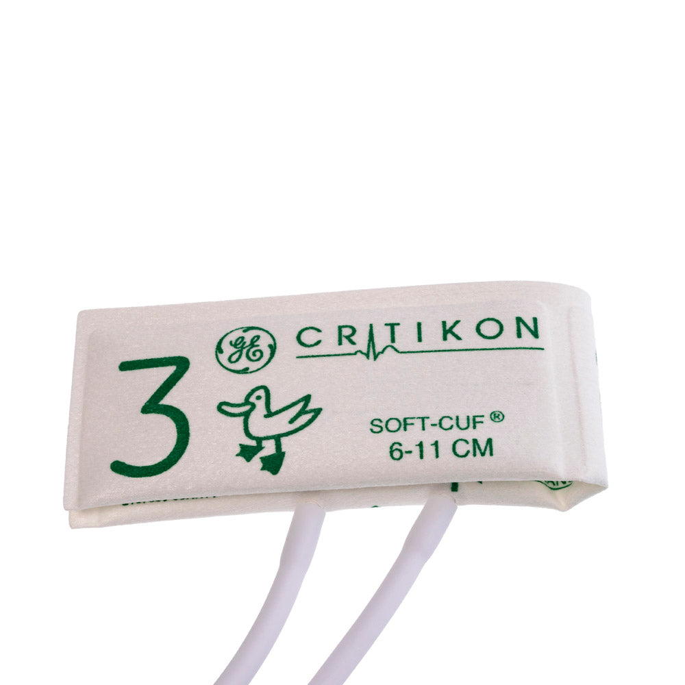 Cuff, Size 3, 2-Tube Neo-Snap Connector, Green, 20/pk (Continental US Only)