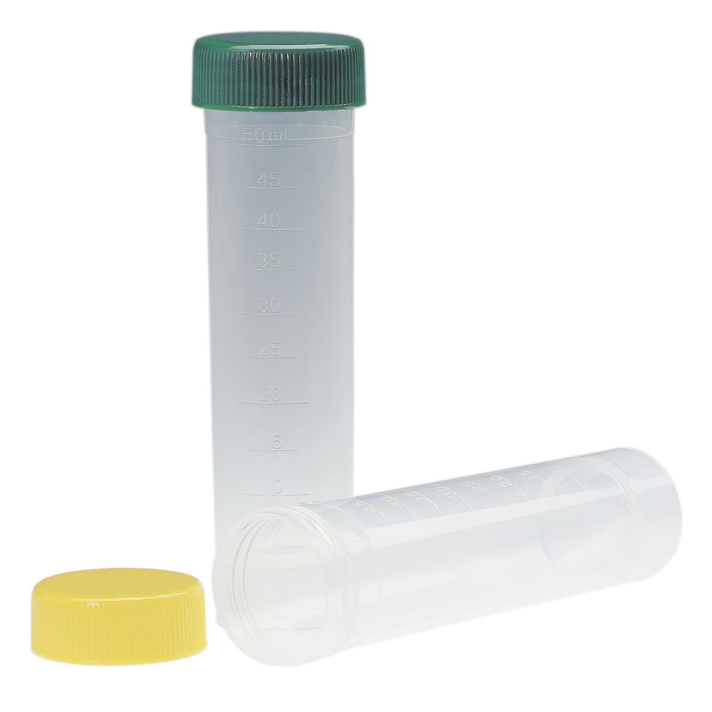 Sample Tube, 30mm x 115mm, Non-Sterile, Yellow Cap, 100/bg, 5 bg/cs