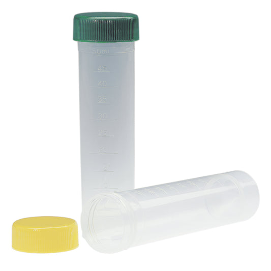 Sample Tube, 30mm x 115mm, Sterile, Green Cap, 25/bg, 20 bg/cs